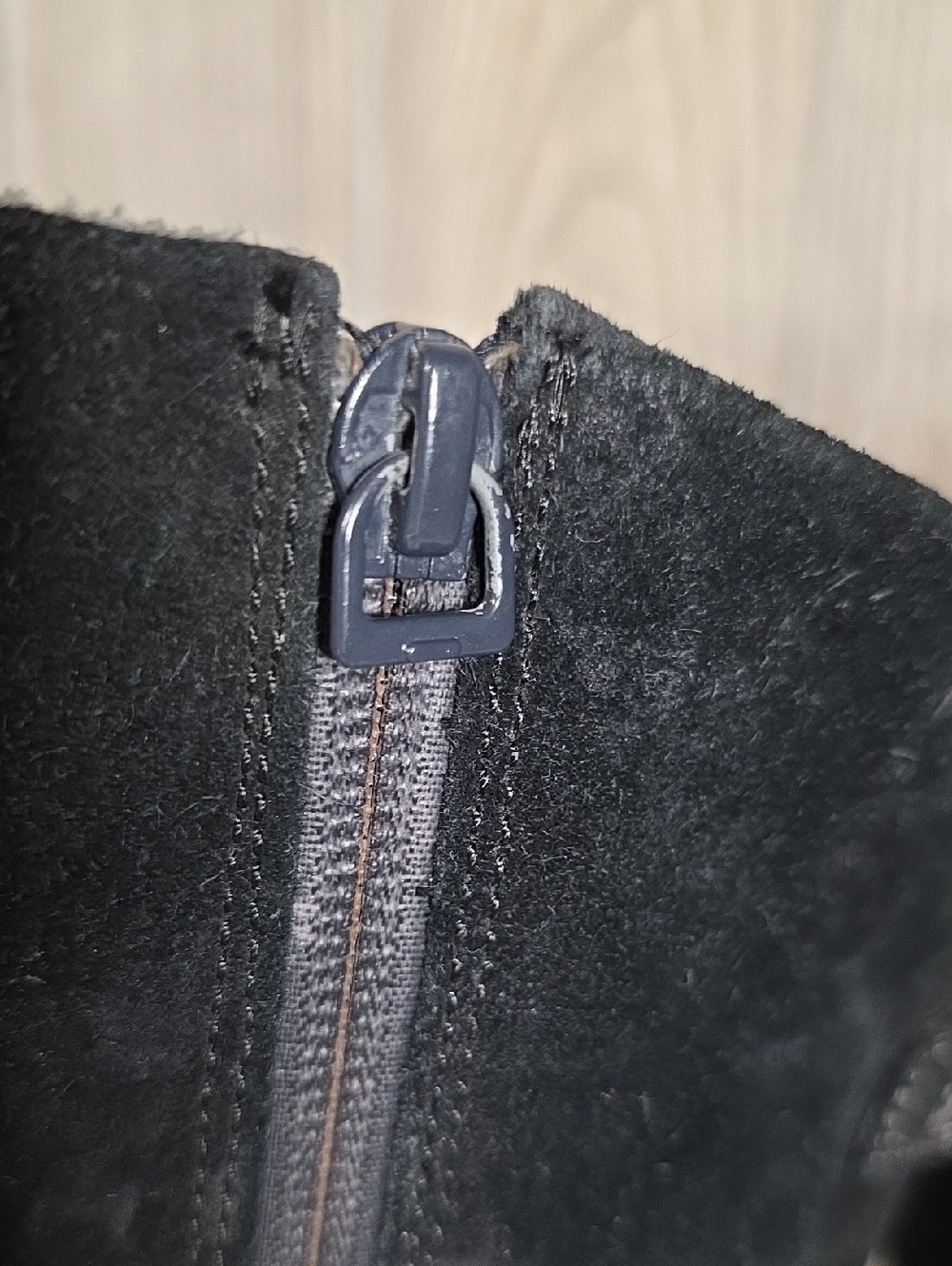 The North Face Anna Purna Tall Black Suede Leather Boots Womens Size 8.5 - Picture 12 of 16